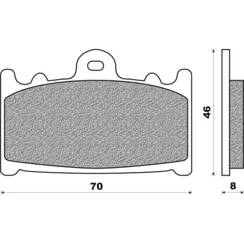 Brzdová destička brzdové destičky (organická směs) NEWFREN (2 ks v balení) M522-034