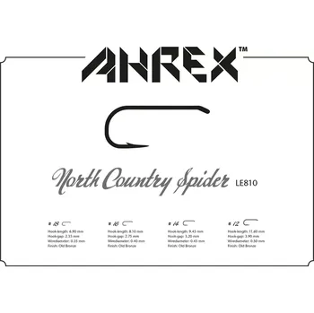Rybářský háček Muškařské háčky Ahrex LE810 North Country Spider vel. 14