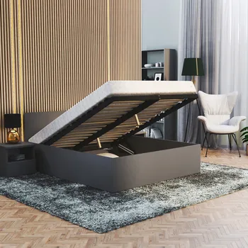 Postel Jednolůžko imitace dřeva AJKmeble 180x200 cm bílé