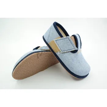 Chlapecké bačkory PEGRES barefoot pantofle BF03B modrá - vel. 32