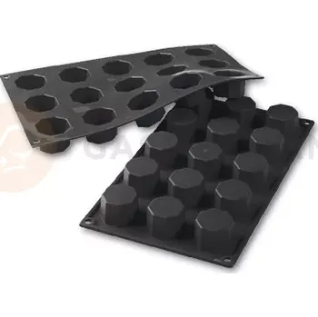 Kuchyňská sůl Silikonová forma na monoporce, 15 otvorů 38x26 mm - 30SF037 | MARTELLATO, Octagon