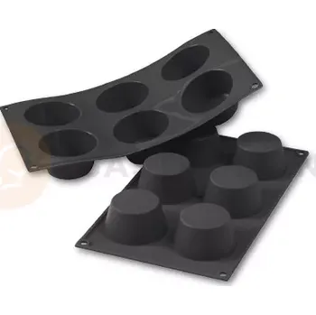 Kuchyňská sůl Silikonová forma na monoporce, 6 otvorů 69x35 mm - 30SF023 | MARTELLATO, Muffins