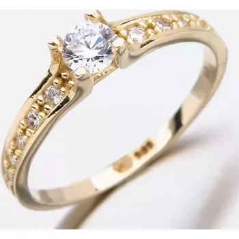 Oblečení a móda Zlatý prsten se zirkony 51GZ-2956Z velikost 61
