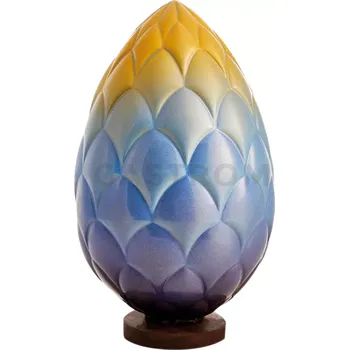 Čokoládová tyčinka 3D Forma na tabulku čokolády - Blossom, vejce 105x165 mm | MARTELLATO, 21U505