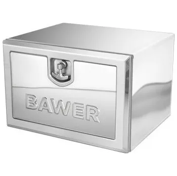 Přívěs k motorovému vozidlu Bedna na nářadí BAWER E8 od 500mm, lesklý nerez Rozměr: 500x350x400mm