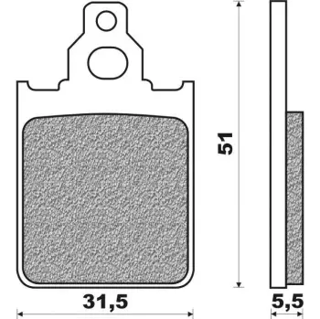 Brzdová destička brzdové destičky (směs SCOOTER ACTIVE ORGANIC) NEWFREN (2 ks v balení) M502-627