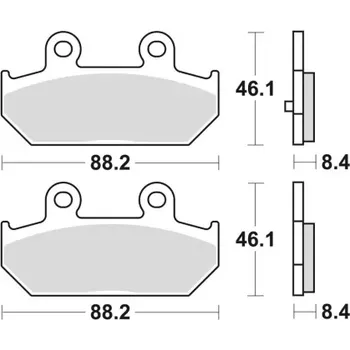 Brzdová destička brzdové destičky, BRAKING (sintrovaná směs P30) 2 ks v balení M501-320