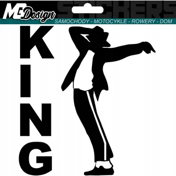 Samolepicí dekorace na vozidlo NÁLEPKA na auto KING JACKSON KRÁL 14x15