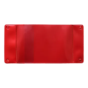 Obal na knihu djois závěsná kapsa s otvory, A6, PVC, červená, 10 ks