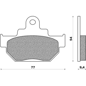 Brzdová destička brzdové destičky (organická směs) NEWFREN (2 ks v balení) M522-106