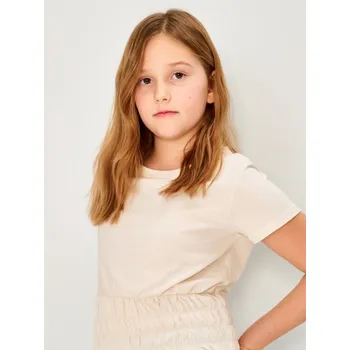 Dívčí oblečení Sinsay - Tričko s krátkým rukávem - béžová - 746DP-08X - 746DP-08X-140