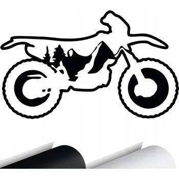 Samolepicí dekorace na vozidlo NÁLEPKA Grafika na Auto MOTOCROSS Motorka Enduro Hory Les 15x9