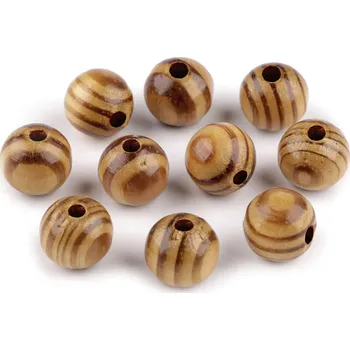 Korálek Dřevěné korálky Strip Ø16 mm