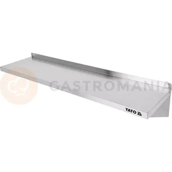 Závěsné křeslo Nástěnná police se zadním lemem jednodílná 1200x300x180 mm | YATO, YG-09041