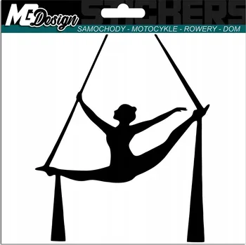 Samolepicí dekorace na vozidlo NÁLEPKA na auto AKROBACIE AERIAL DANCER 13x15 cm