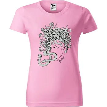 DOBRÝ TRIKO Dámské tričko s potiskem Medusa Barva: Růžová, Velikost: XL