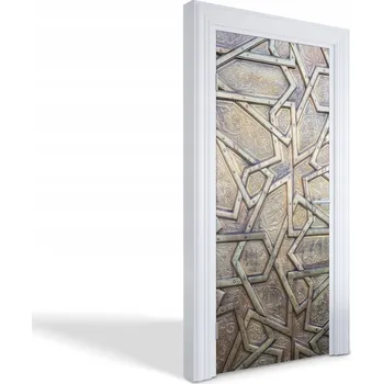 Fototapeta Ozdobná fólie na dveře, nábytek, skříň. Dekorativní kovový povrch, 95x205 cm