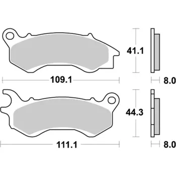 Brzdová destička brzdové destičky, BRAKING (semi-metalická směs SM1) 2 ks v balení M501-199