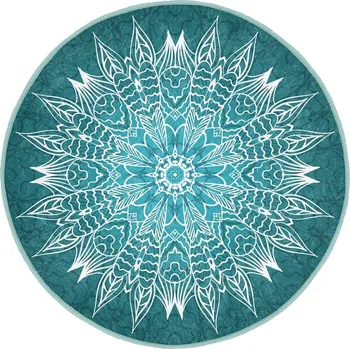 Koberec Tyrkysový pratelný kulatý koberec vhodný pro robotické vysavače ø 100 cm Comfort – Mila Home ID_1638026