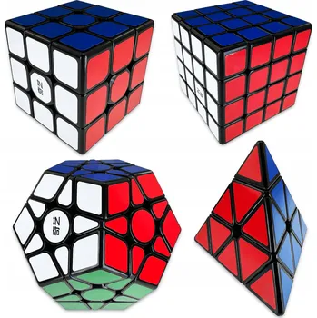 Obraz SADA KOSTEK 3X3 + 4X4 + Pyramida + Megaminx QiYi ORIGINÁLNÍ PROFESIONÁLNÍ