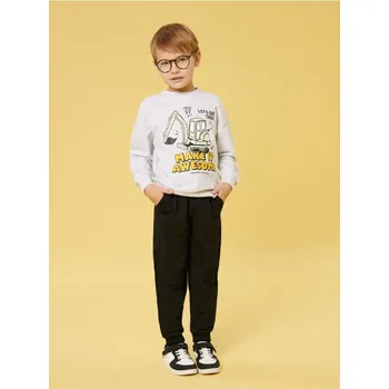 Dětská móda Sinsay - Teplákové kalhoty se širokými nohavicemi - černá - 7075M-99X - 7075M-99X-104