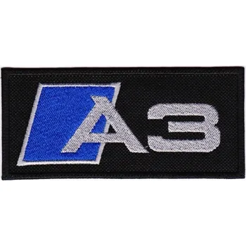 Nášivka VAR nášivka AUDI A3 12x5,5 cm MODRÁ