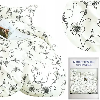 Povlečení Povlečení 200x220 3dílné Bavlněný satén Aida Sada 2x Povlak na polštář