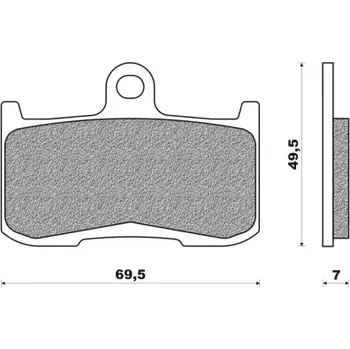 Brzdová destička brzdové destičky, NEWFREN (směs ROAD TOURING SINTERED) 2 ks v balení M502-909