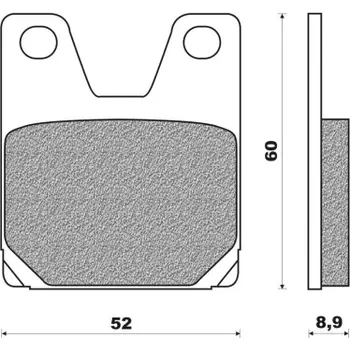 Brzdová destička brzdové destičky (směs ROAD TOURING SINTERED) NEWFREN (2 ks v balení) M502-657