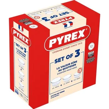 SADA MISEK PYREX 3KS, 0,7L+1,1L+2,3L, SKLO