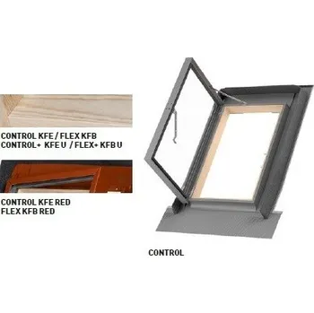 Okno DAKEA CONTROL - Světlík KFE GREY RAL7043 - rozměr 65*65cm