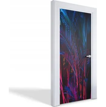 Fototapeta Dekorativní samolepka maskující na dveře skříně nábytku Neonová džungle 95x205 cm