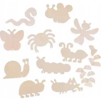 Obraz Dřevěné figurky zvířat Playbox se stojanem, 10 ks