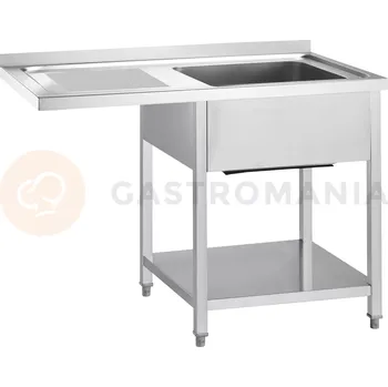 Nerezový dřez Stůl s dřezem vpravo a prostorem pro lednici nebo myčku 1000x700x900 mm, šroubovaný | GREDIL, 672427