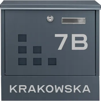 Železářství Poštovní schránka euroschránka, s vhozem, se schránkou na noviny M-TEC šedá