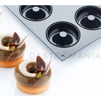 Kuchyňská sůl Silikonová forma pro monoporce, 6 otvorů 75x25 mm - 30SIL503 | MARTELLATO, Donuts