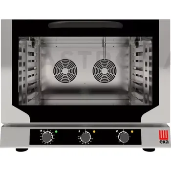 Pekařská konvekční pec s vlhčením 4x 600x400 mm, elektrická, elektromechanicky řízená, třífázová, 400V/6400W, 783x755x634 mm | EKA, Evolution Next