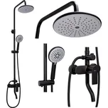 REA - Sprchový set s baterií 150mm VERSO černá REA-P9145