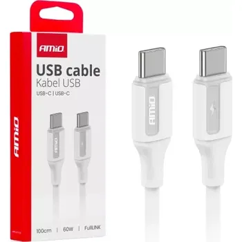 Datový kabel AMiO Kabel 'USB-C na USB-C 60W 100cm FullLINK 03920