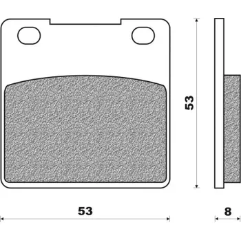 Brzdová destička brzdové destičky (organická směs) NEWFREN (2 ks v balení) M522-073