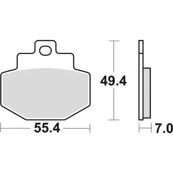 Brzdová destička brzdové destičky, BRAKING (polokovová směs SM1) 2 ks v balení M501-173