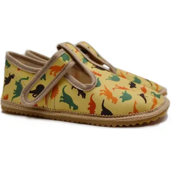 Chlapecké bačkory BEDA barefoot bačkory BF 060010/W/OP Dinosaurus Velikost: 25