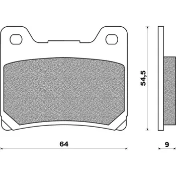 Brzdová destička brzdové destičky (organická směs) NEWFREN (2 ks v balení) M522-025