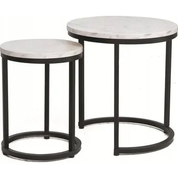 Konferenční stolek Konferenční stolek Signal kulatý 45 x 45 x 48 cm bílý