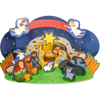 Betlém Vánoční betlém pro děti z kartonu dárek