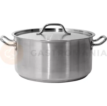 Hrnec Nízký hrnec s poklicí z nerezové oceli 36x18 cm 18,3 l | YATO, YG-00044