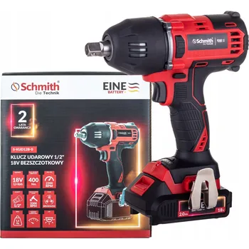 Rázový utahovák Schmith S-KUD12B-0 bezkartáčový 1/2" 18 V 400 Nm
