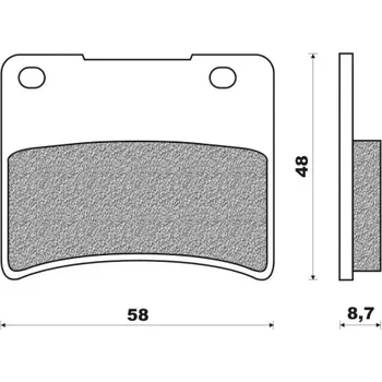Brzdová destička brzdové destičky (organická směs) NEWFREN (2 ks v balení) M522-117