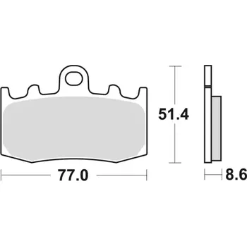 Brzdová destička brzdové destičky, BRAKING (sintrovaná směs CM55) 2 ks v balení M501-222