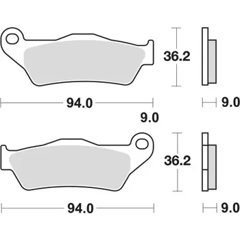 Brzdová destička brzdové destičky, BRAKING (sintrovaná směs CM56) 2 ks v balení M501-292